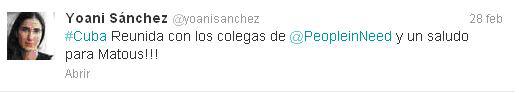 Twitter de Yoani Sánchez