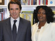 José María Aznar, uno de los personajes que junto a Esperanza Aguirre, acompaña la "lucha" de Berta Soler.  Foto: Cubainformación