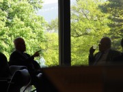 Michael Parlmy y Elizardo Sánchez en Ginebra. 1 de mayo de 2013 en el Palacio de las Naciones.